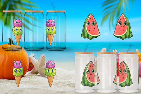 Glass Can Cute Summerween Treats Sublimation artnoy 