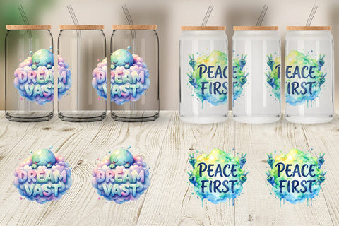 Glass Can Cute Ugly Alien Wisdom Quote Sublimation artnoy 