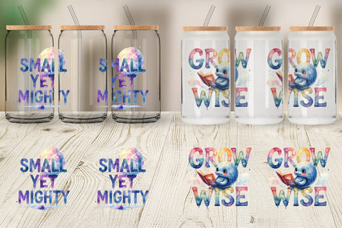 Glass Can Cute Ugly Alien Wisdom Quote Sublimation artnoy 