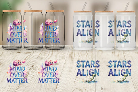 Glass Can Cute Ugly Alien Wisdom Quote Sublimation artnoy 