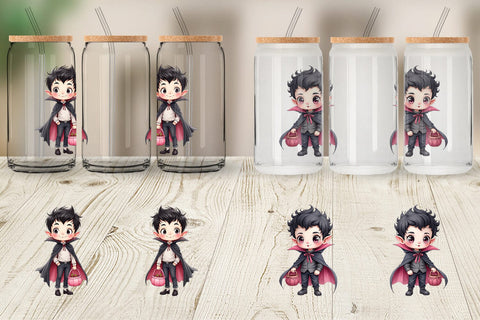 Glass Can Cute Vampire Boy Sublimation artnoy 