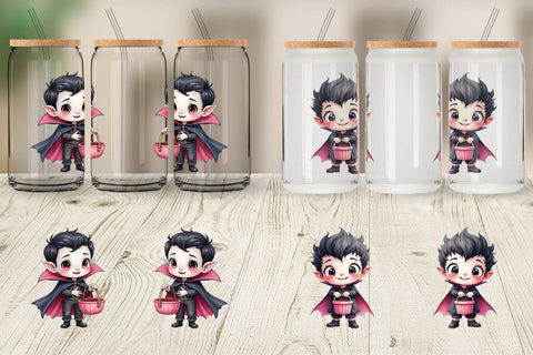 Glass Can Cute Vampire Boy Sublimation artnoy 