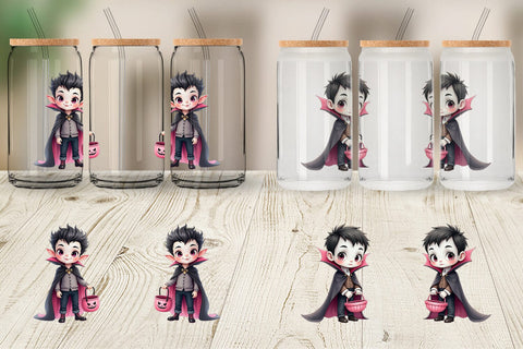 Glass Can Cute Vampire Boy Sublimation artnoy 