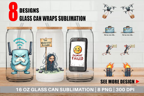 Glass Can Cyber Monday Glitchfest Sublimation artnoy 