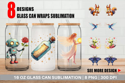 Glass Can Cybernetic Cupids Cosmic Messengers Sublimation artnoy 