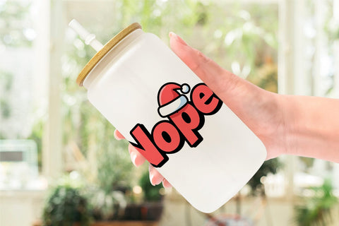 Glass Can Cynical Christmas Phrases Sublimation artnoy 