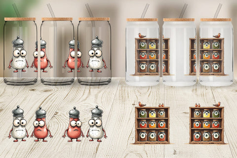 Glass Can Cynical Farmhouse Decor Sublimation artnoy 