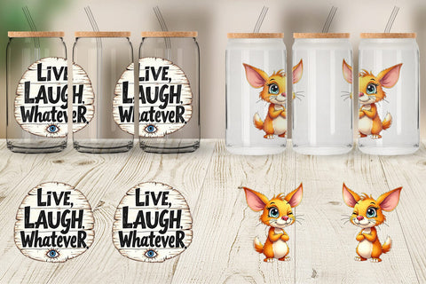 Glass Can Cynical Farmhouse Decor Sublimation artnoy 