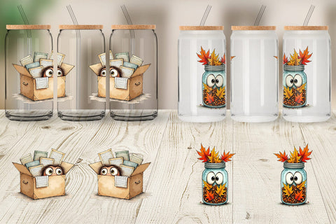 Glass Can Cynical Farmhouse Decor Sublimation artnoy 