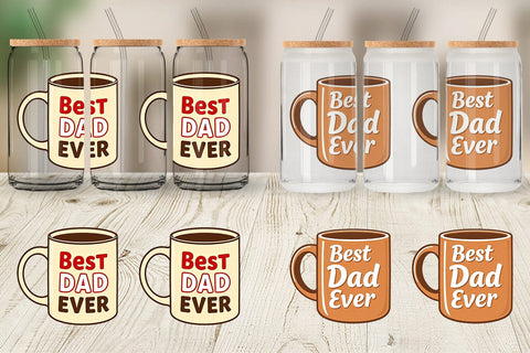 Glass Can Dad’s Coffee Mug Sublimation artnoy 