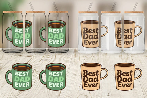 Glass Can Dad’s Coffee Mug Sublimation artnoy 