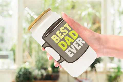 Glass Can Dad’s Coffee Mug Sublimation artnoy 