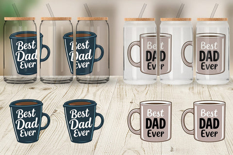 Glass Can Dad’s Coffee Mug Sublimation artnoy 