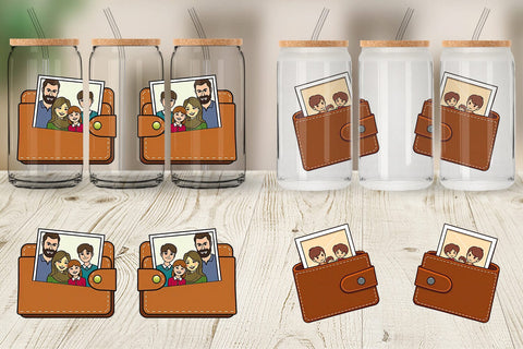 Glass Can Dad’s Wallet Sublimation artnoy 