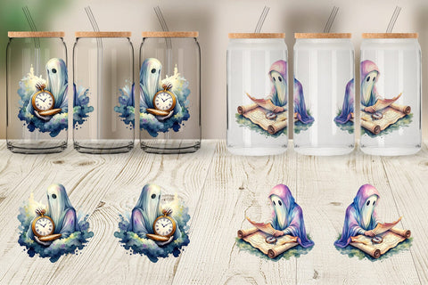 Glass Can Dark Academia Ghost Reader Sublimation artnoy 