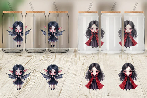 Glass Can Dark Fantasy Dolls Sublimation artnoy 