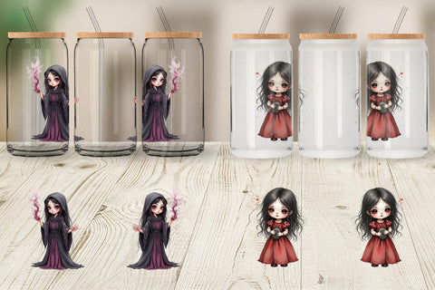 Glass Can Dark Fantasy Dolls Sublimation artnoy 