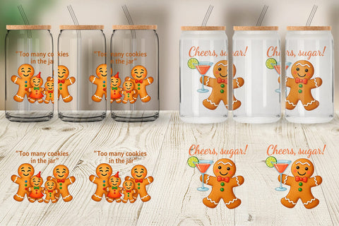 Glass Can Dark Humor Gingerbread Sublimation artnoy 