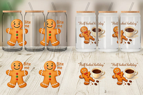 Glass Can Dark Humor Gingerbread Sublimation artnoy 