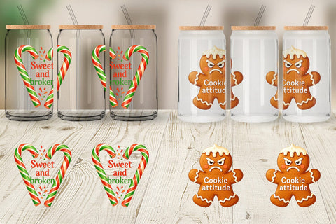 Glass Can Dark Humor Gingerbread Sublimation artnoy 