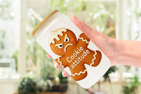 Glass Can Dark Humor Gingerbread Sublimation artnoy 