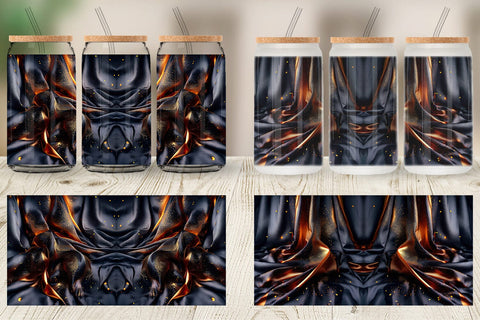 Glass Can Dark Silk Satin Sublimation artnoy 