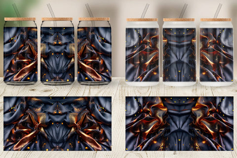 Glass Can Dark Silk Satin Sublimation artnoy 