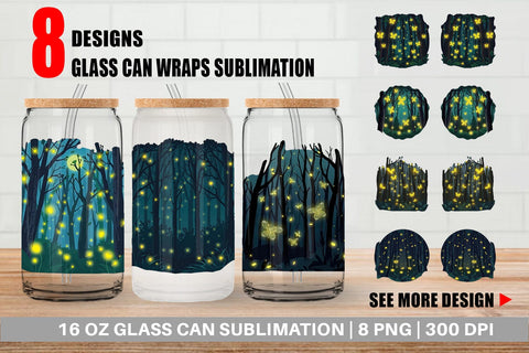 Glass Can Deep Forest Sublimation artnoy 