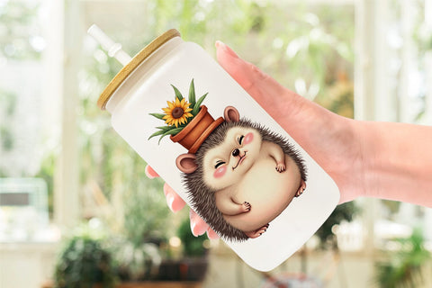 Glass Can Derpy Garden Helpers Watercolor Sublimation artnoy 