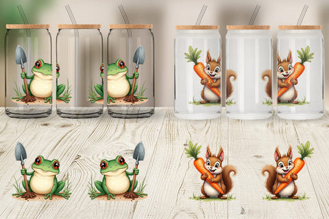 Glass Can Derpy Garden Helpers Watercolor Sublimation artnoy 