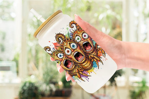 Glass Can Desert Animal Heat Hysteria Ink Sketch Sublimation artnoy 