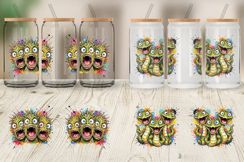 Glass Can Desert Animal Heat Hysteria Ink Sketch Sublimation artnoy 