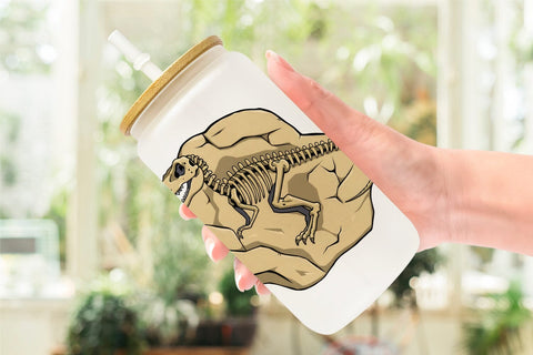 Glass Can Dino Fossil Sublimation artnoy 