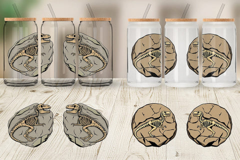 Glass Can Dino Fossil Sublimation artnoy 