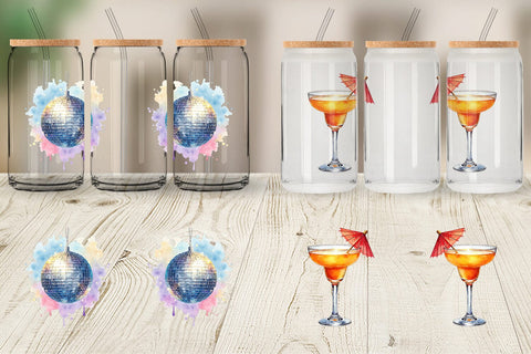 Glass Can Disco Diva Mom Sublimation artnoy 