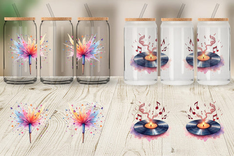 Glass Can Disco Diva Mom Sublimation artnoy 