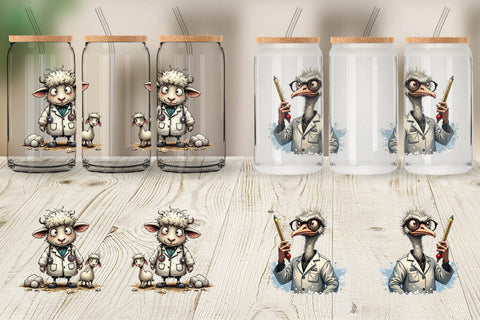 Glass Can Doctor Chaos Critters Sublimation artnoy 