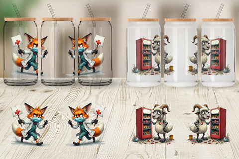 Glass Can Doctor Chaos Critters Sublimation artnoy 