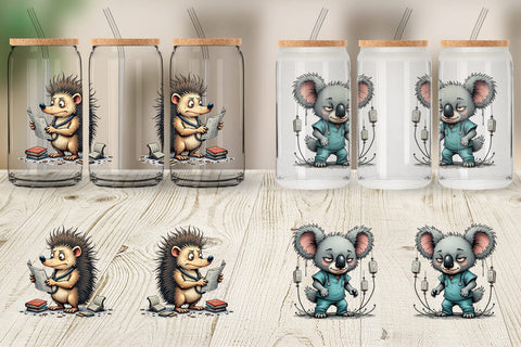 Glass Can Doctor Chaos Critters Sublimation artnoy 