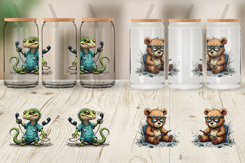 Glass Can Doctor Chaos Critters Sublimation artnoy 