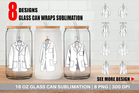 Glass Can Doctor Coat Sublimation artnoy 