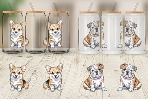 Glass Can Dog Nursery Sublimation artnoy 