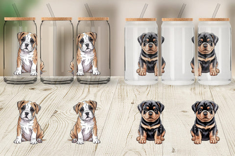 Glass Can Dog Nursery Sublimation artnoy 