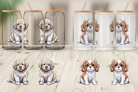 Glass Can Dog Nursery Sublimation artnoy 