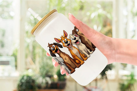 Glass Can Dogs Emotion Sublimation artnoy 