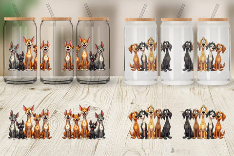 Glass Can Dogs Emotion Sublimation artnoy 