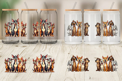 Glass Can Dogs Emotion Sublimation artnoy 