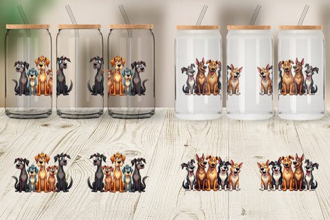 Glass Can Dogs Emotion Sublimation artnoy 