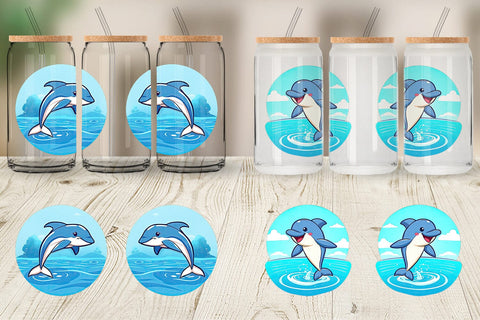 Glass Can Dolphin Sublimation artnoy 