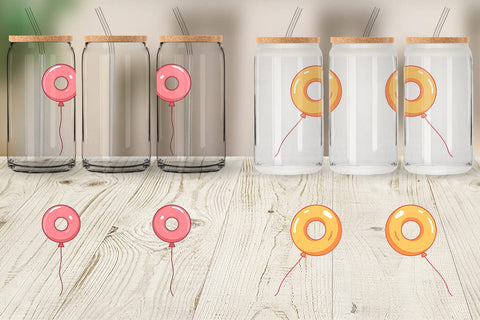 Glass Can Donut Balloon Sublimation artnoy 